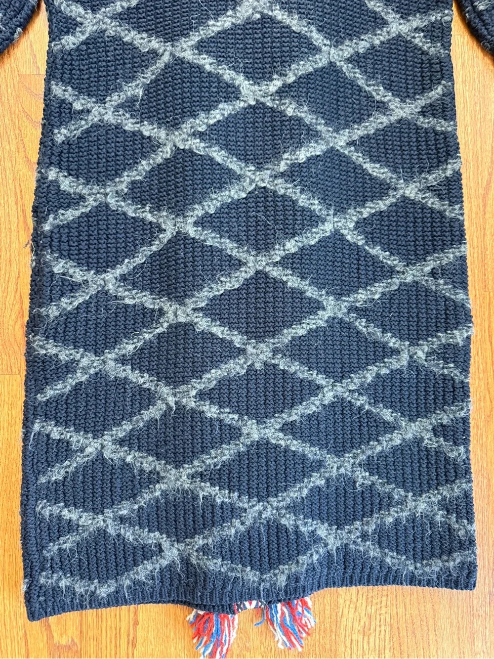 Tory Burch Tweed Trim Long Cardigan in Tory Navy Size XS
